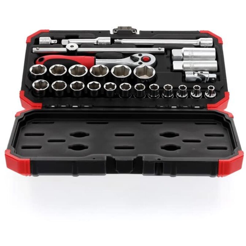 Set Chiavi A Bussola 108 Pezzi - 1/2' E 1/4', 72 Denti, Cromo Vanadio, Con Valigetta - Foto 7