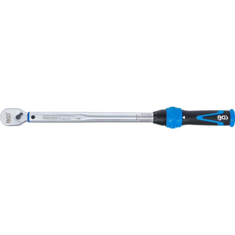 Chiave Dinamometrica BGS 7183 - 1/2", Coppia 40-210 Nm, 72 Denti, Con Certificato Di Calibrazione