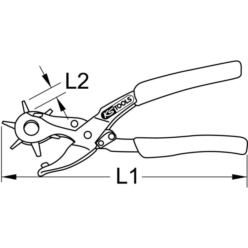 Pinza a fustella fustellatrice perforatrice 6 misure per fori netti e  precisi per bucare cinture borse tende testa girevole forare cuoio buchi