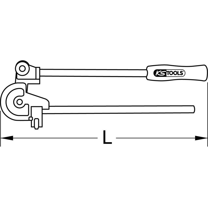 KS TOOLS Curvatubi a 2 mani p.tubi in rame,Ø15mm