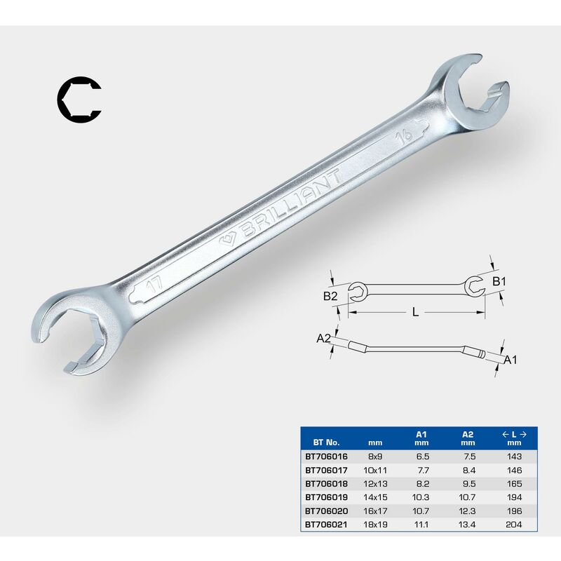 Chiavi A Bussola Set Chiavi Per Tubi A Foro Profondo - 12 Pezzi, 8