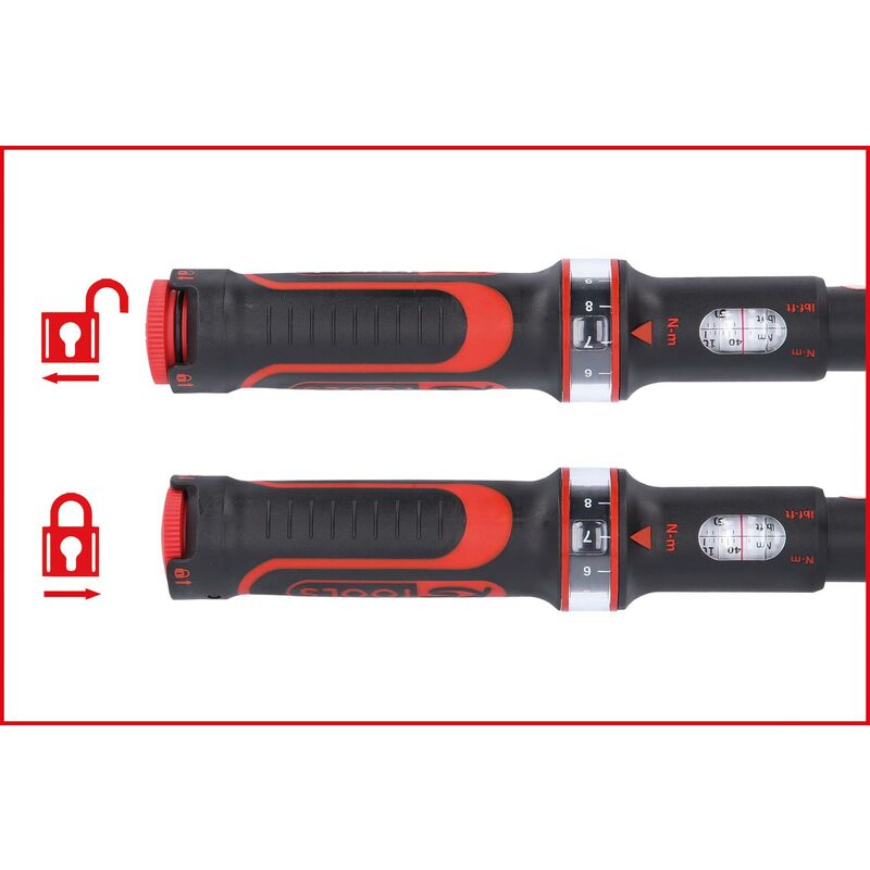 Chiave dinamometrica a scatto Teng Tools, attacco quadrato 3/8 poll.,  coppia da 20 → 100Nm