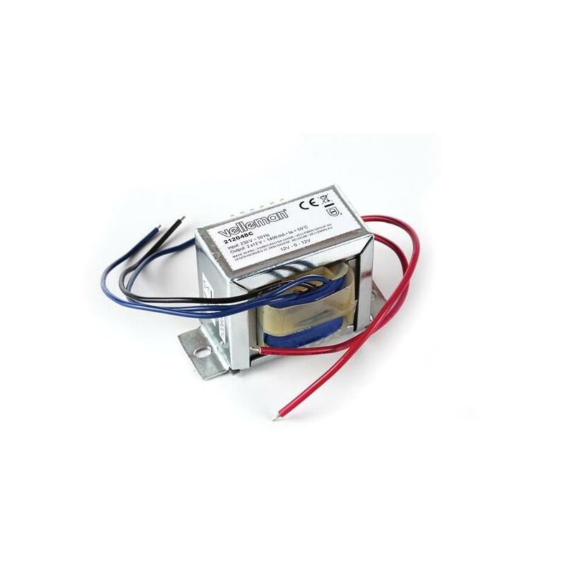 TRASFORMATORE A QUADRO APERTO 34 VA 2 x 12 V 1400 mA max.