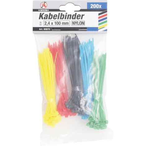 Assortimento 400 Fascette Serracavo Colorate In Pratica Confezione