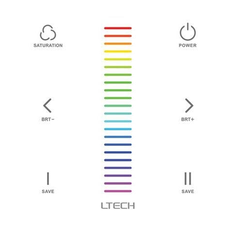 Ltech MULTI-ZONE SYSTEM - RGB LED TOUCH PANEL DIMMER - DMX / RF