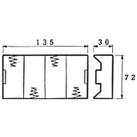 Porta Batteria Universale In Plastica Nera – Da 1 A 8 Celle D/C/AA/AAA Con Fili