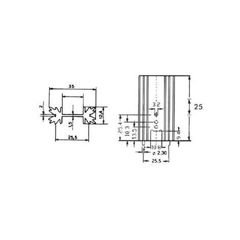 Tecnoal ST-T20 Dissipatore Per TO-126 TO-220 Anodizzato Nero - Foto 4