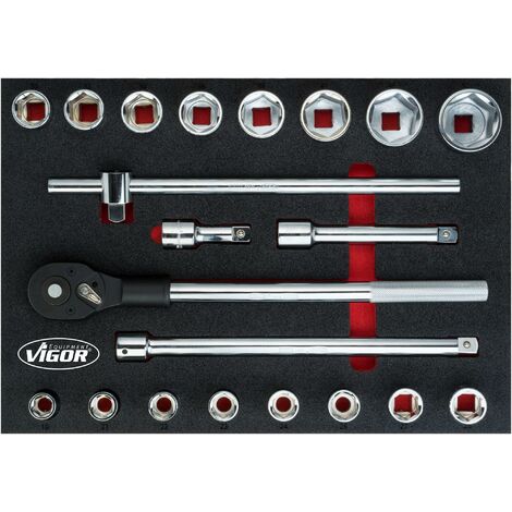 Set Di Chiavi A Bussola Bahco S330AF – 34 Pezzi, 1/4 E 3/8 Con Cricchetto, Profilo Esagonale In Pollici, Valigetta HDPE