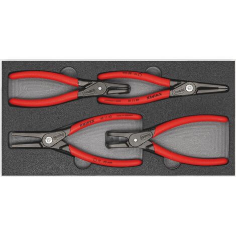 Assortimento Utensili KNIPEX In Inserto Espanso – 4 Pinze, Per Superfici Cromate E Raccordi Sifoni, Dimensioni 335x165x33 Mm