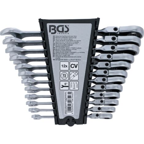 SET 13 PEZZI, CHIAVI COMBINATE A CRICCHETTO, 8-32 MM - 7
