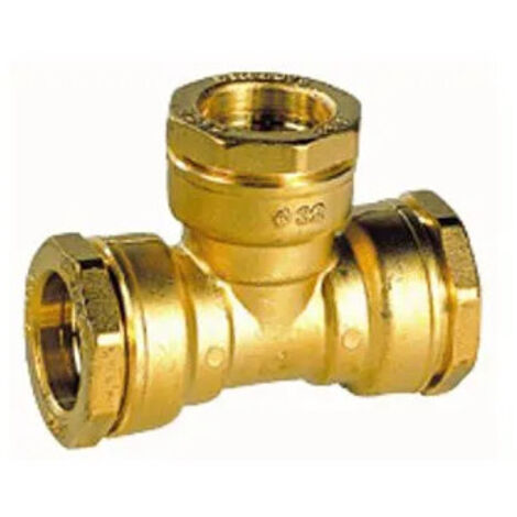 Maxline M8010 Raccordo A T Uguale Per Tubi 1/2" – In Ottone Nichelato, A Compressione, Senza Colla - 4
