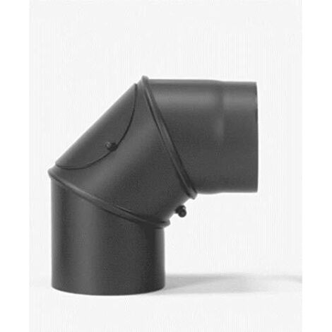 FIREFIX RD150/B45 Ofenrohrbogen I Ofenrohr 150mm aus Stahl für Kaminofen I Beschichtetes Kaminrohr, von 0-45 Grad verstellbar I Ohne Reinigungstür FIREFIX RD150/B45 Ofenrohrbogen I Ofenrohr 150mm aus Stahl für Kaminofen I Beschichtetes Kaminrohr, von 0-45 Grad verstellbar I Ohne Reinigungstür