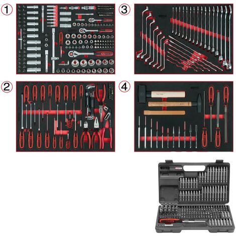 Cassetta portautensili per elettricista 1/4'' + 1/2'' – KS Tools