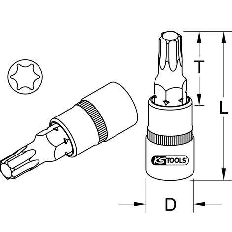 Bussola Per Viti Torx T50 1/2 KS Tools - Cromata, Per Uso Manuale, Alta Qualità - Foto 4