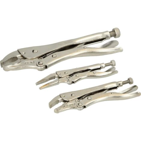 Set Pinze Di Bloccaggio Silverline 3 Pezzi - Per Saldatura E Lavorazioni