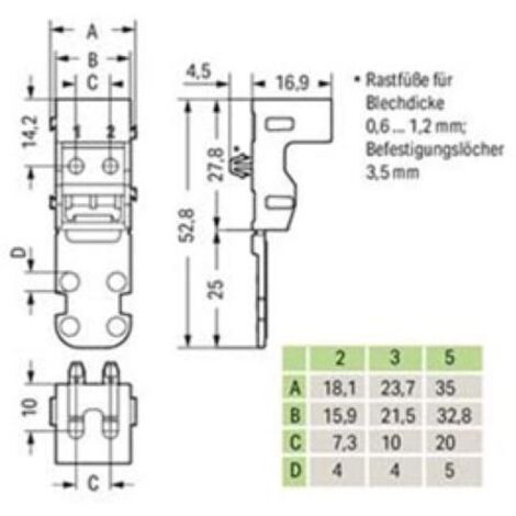 Supporto Universale Legrand LEG04811 - Per Montaggio Morsettiere Su Binari - Foto 4