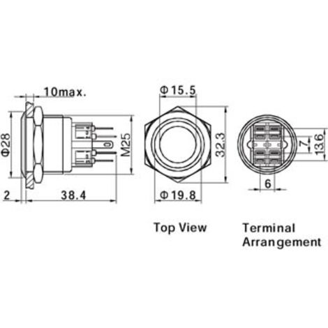 Pulsante In Acciaio Inox SeKi - Ø19mm, Illuminazione LED Bianca, IP65, Per Installazioni Industriali - Foto 9