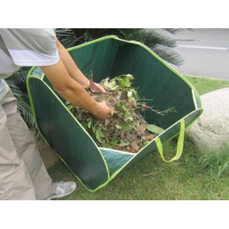 Sacco Per Rifiuti Da Giardino Toolland 150 Litri | Verde, In Poliestere, Pieghevole Con Manici, Riutilizzabile - 2