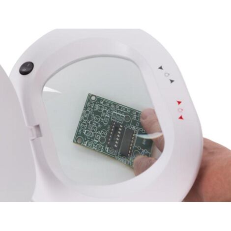 Lampada con lente ingrandimento da tavolo con 60 luci LED 5 diottrie e 3 colori