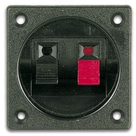 Velleman LSC6G Piastra Doppio Terminale Per Altoparlante – Diametro 105mm, Placcata Oro - 2