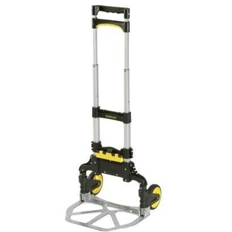 SWANEW Carrello Pieghevole Carrello Pieghevole Con Freni Con Asta Telescopica Ripiegabile Fino A 100 Kg Di Portata Nero 85629309