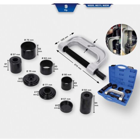 Estrattore Testine STAHLWERK Set Estrattore Giunti Sferici 21 Pezzi - Per Riparazioni Auto Professionali Kit Riparazione Sospensioni