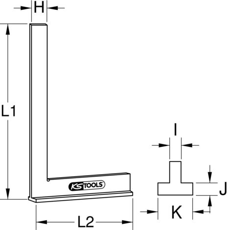 Squadra da falegname Facom, 400 mm, pz