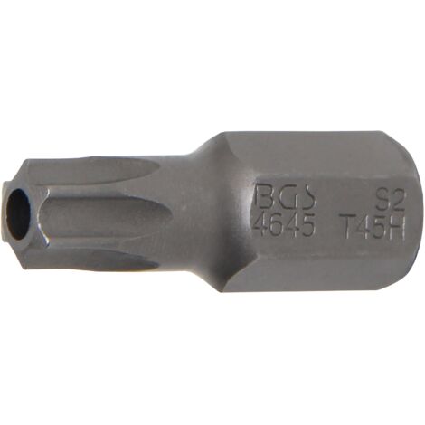 Bit T10 Con Foro BGS - Per Viti Torx, Lunghezza 30mm, Attacco 5/16", Acciaio Vanadio - Foto 5