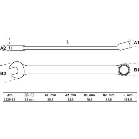 Chiave Combinata Mis. 26-32 Maurer - Foto 3