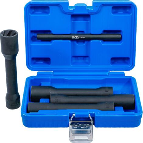 Set Di 13 Bussole Estrattori Per Dadi Danneggiati - Da 10 A 27 Mm, Per Avvitatori 1/2", Acciaio Cr-Mo