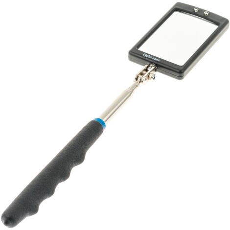 Specchio telescopico per ispezione con 2 luci LED, testa