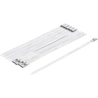 Kraftmann Set 10 Fascette Serracavi In Acciaio Inossidabile – 7 X 200 Mm, Resistente A Corrosione E Alte Temperature, Per Esterni