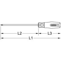 Cacciavite A Croce ERGO VDE KS Tools 117.0532 | PZ0, Isolato 1000V, Impugnatura Bicomponente, Per Elettricisti