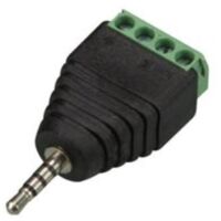 2 Connettori Femmina 2.5 Mm A Vite - Adattatore Audio 4 Poli Per Stereo E AV - Foto 6