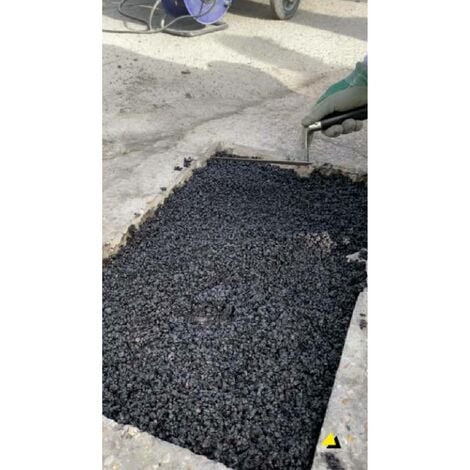 Enrobé à froid noir, béton bitumineux  pour réparation et remplissage ponctuel, 25kg, prêt à l'emploi, circulation immédiate, WEBEREP ROUTE, WEBER