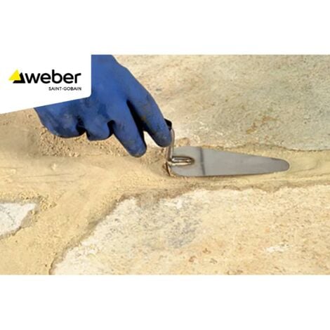 Joint extra large pour terrasses beige crème 25 kg - idéal dallages , pierres naturelles - Weber