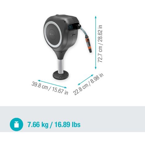 Tuyau D'arrosage Extra Plat 15m Avec Dévidoir - Facile à Ranger Et à Utiliser