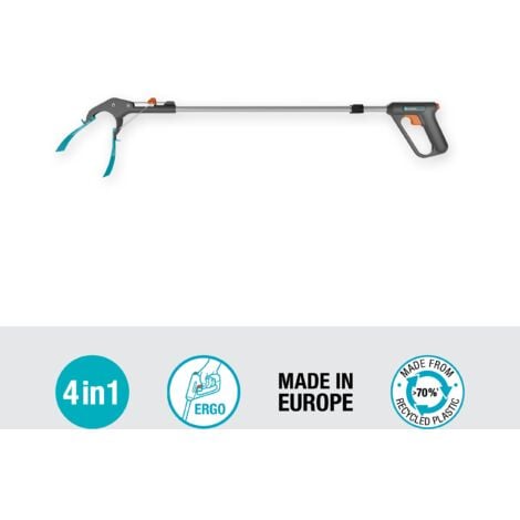 GARDENA Pince à déchets 4en1. Ergonomique. Durable. Garantie 25 ans