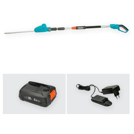 GARDENA Taille-haies sur perche THS42/18V POWER FOR ALL. Prêt à l'emploi avec outil, batterie et chargeur inclus. (14732-20)