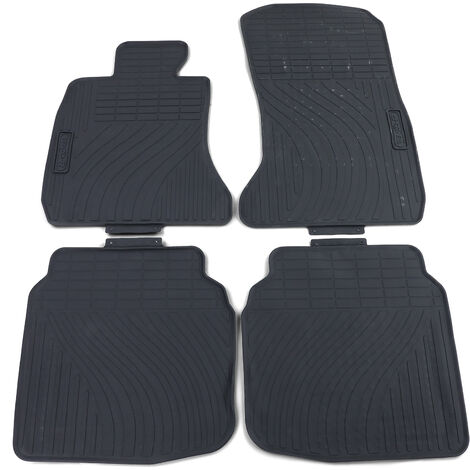 Auto Gummi Fußmatten Schwarz Premium Set passend für BMW 7er F01 08-15