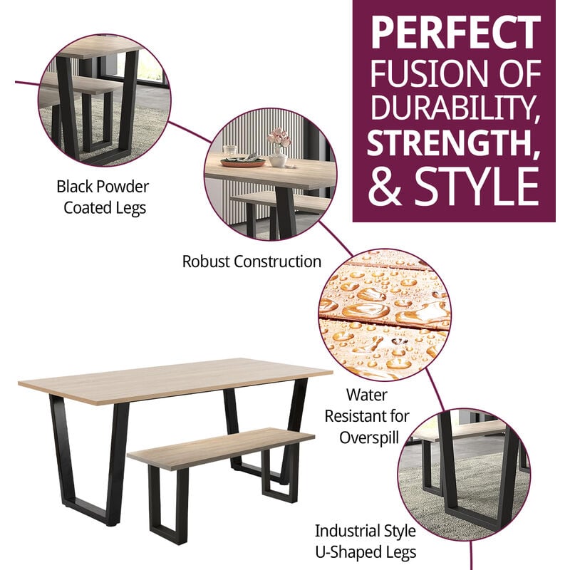 Waylowe dining deals table and benches