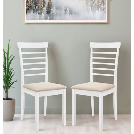 Wooden dining chairs with padded online seats