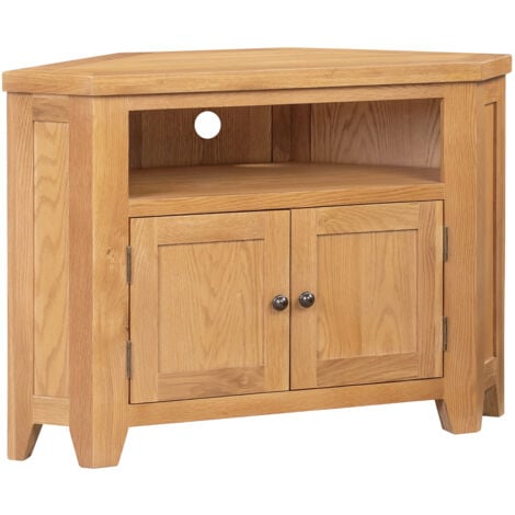 TV Cabinet Oak Mobel Corner TV Unit COR09C By Baumhaus