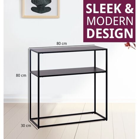 Narrow black metal 2024 console table