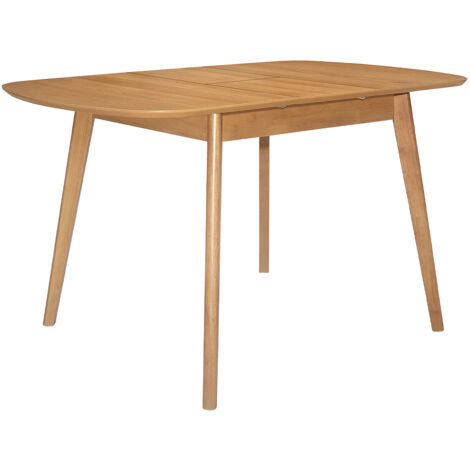 Hallowood Furniture Aston Butterfly Extendable Dining Table in Light Oak Finish, 6 Seater Wooden Oval Dining Table, Modern Kitchen Furniture for Home, Restaurant or Cafe