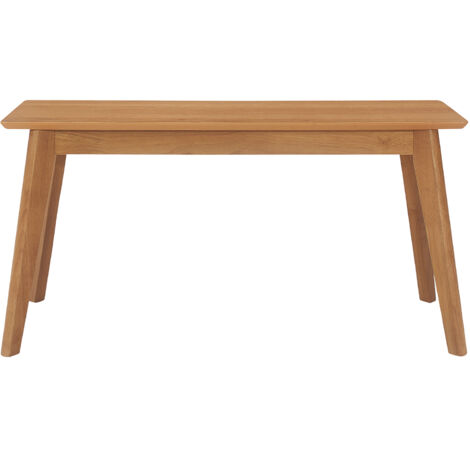 Hallowood Furniture Aston Rubberwood Dining Bench in Light Oak Finish, 2 Seater Wooden Bench Seat, Ideal for Dining Room, Kitchen, Hallway, Bedroom, Conservatory, or Porch (90cm)