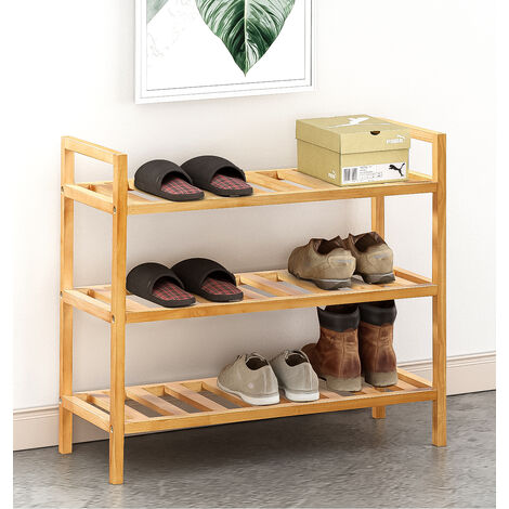 Solid wood hot sale shoe rack