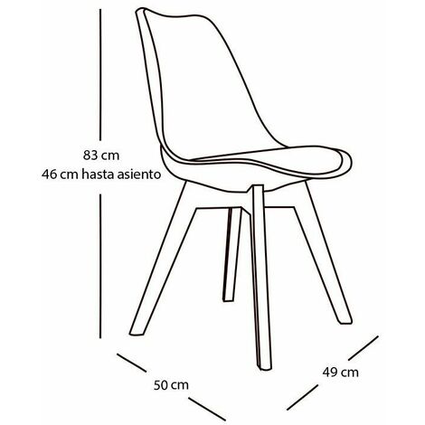 Set 2 Sedie Tower Wood Bianche