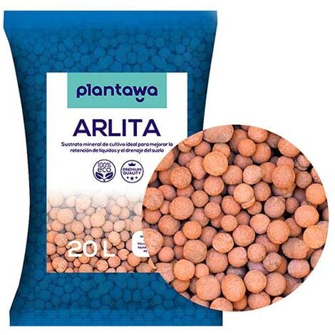 Plantawa Arlita Arcilla Expandida Sustrato 20L Abonos y Fertilizantes  Natural Alimento para Plantas