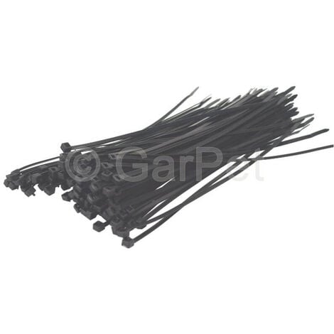 # 100x Kabelbinder 7,6 x 300 mm LÖSBAR schwarz Profi UV beständig Kabel GG 
